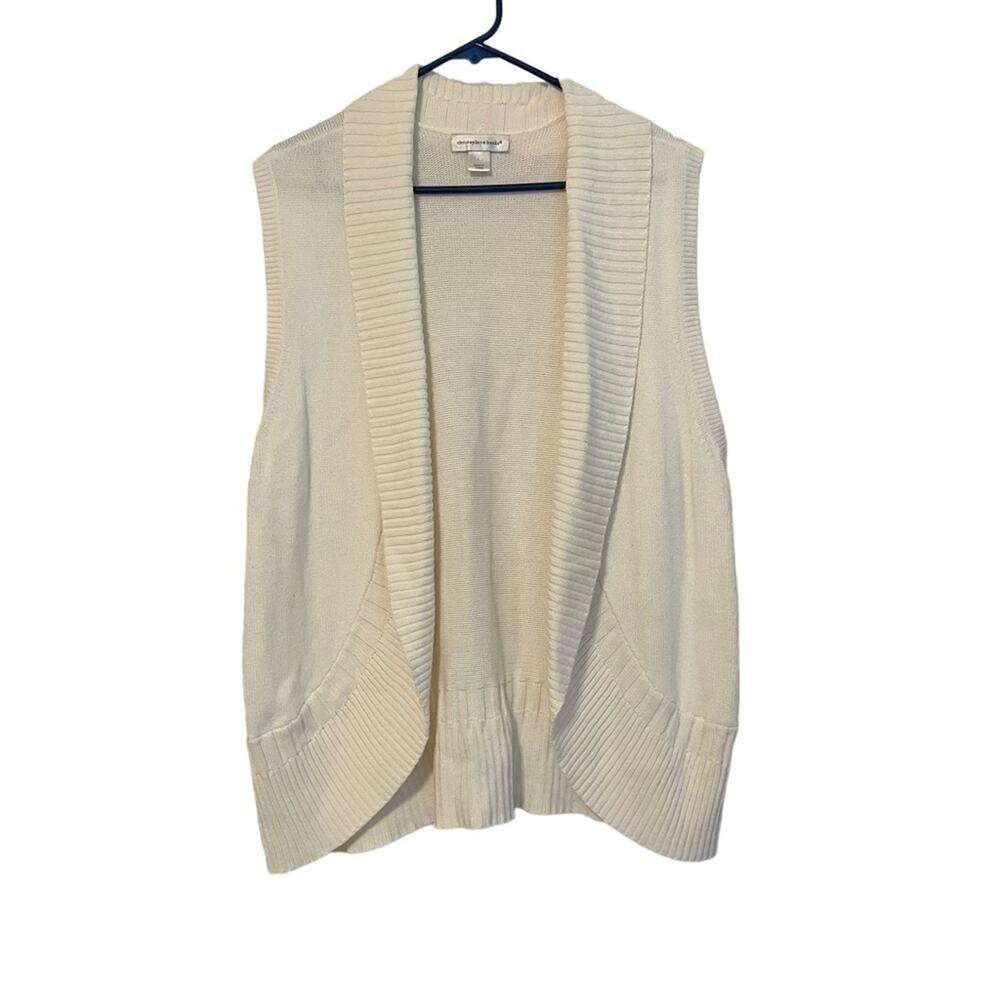 Christopher & Banks Cream‎ Open Front Cardigan Large